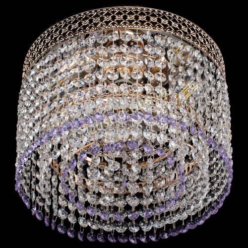 Люстра Венеция Капель №2 фиолетовая в Кирове Гусь Хрустальный