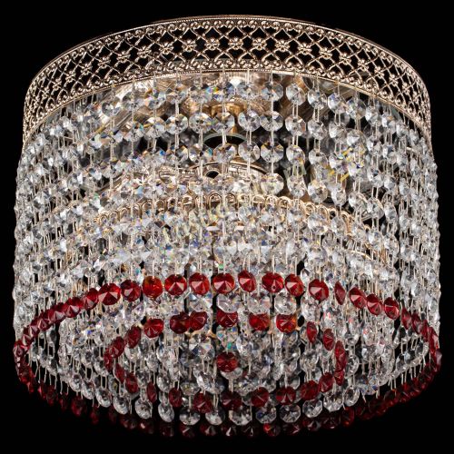 Люстра Венеция Капель №2 красная в Кирове Гусь Хрустальный
