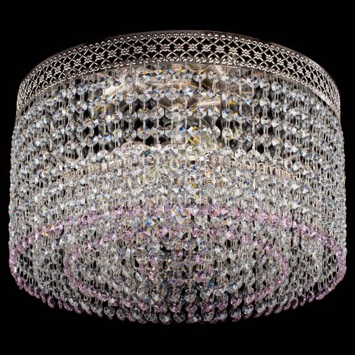 Люстра Венеция Капель №3 розовая в Кирове Гусь Хрустальный