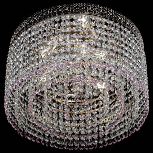 Люстра Венеция Капель №3 розовая в Кирове Гусь Хрустальный