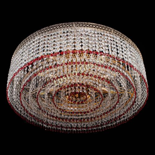Люстра Венеция Капель №8 оптикон красная в Кирове Гусь Хрустальный