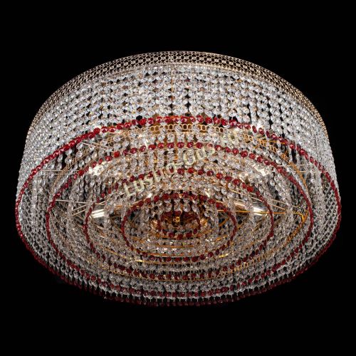Люстра Венеция Капель №8 оптикон красная в Кирове Гусь Хрустальный