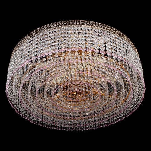 Люстра Венеция Капель №8 оптикон розовая в Кирове Гусь Хрустальный
