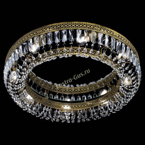 Люстра Венеция Кольцо №8 пластинка под бронзу Черная в Кирове Гусь Хрустальный
