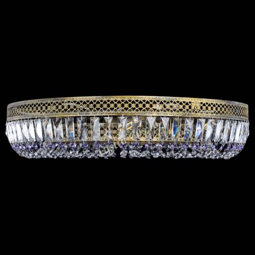 Люстра Венеция Кольцо №8 пластинка под бронзу Фиолетовая в Кирове Гусь Хрустальный