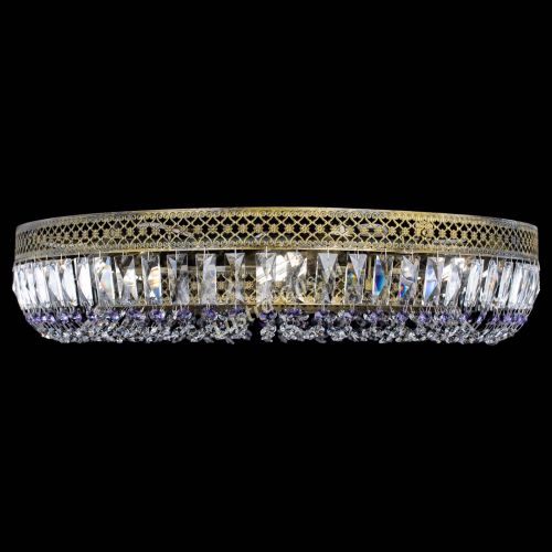 Люстра Венеция Кольцо №8 пластинка под бронзу Фиолетовая в Кирове Гусь Хрустальный