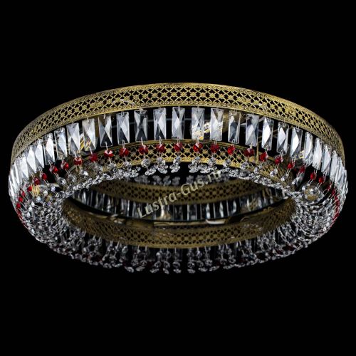 Люстра Венеция Кольцо №8 пластинка под бронзу Красная в Кирове Гусь Хрустальный