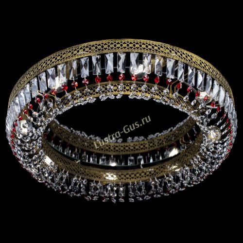 Люстра Венеция Кольцо №8 пластинка под бронзу Красная в Кирове Гусь Хрустальный