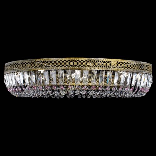 Люстра Венеция Кольцо №8 пластинка под бронзу Розовая в Кирове Гусь Хрустальный