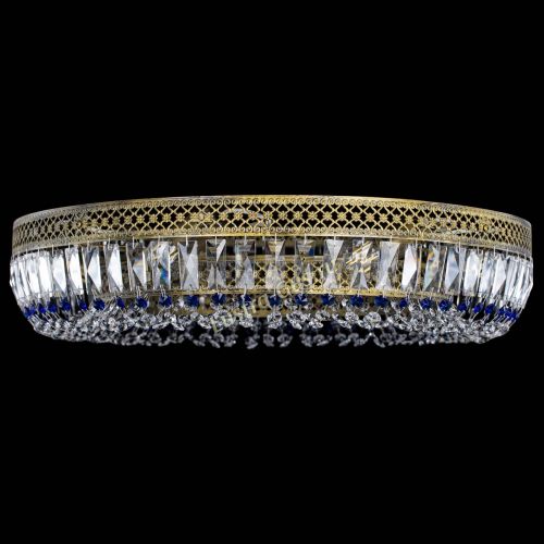 Люстра Венеция Кольцо №8 пластинка под бронзу Синяя в Кирове Гусь Хрустальный