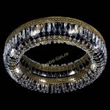 Люстра Венеция Кольцо №8 пластинка под бронзу Синяя в Кирове