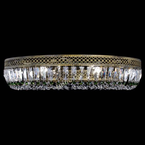 Люстра Венеция Кольцо №8 пластинка под бронзу Зеленая в Кирове Гусь Хрустальный