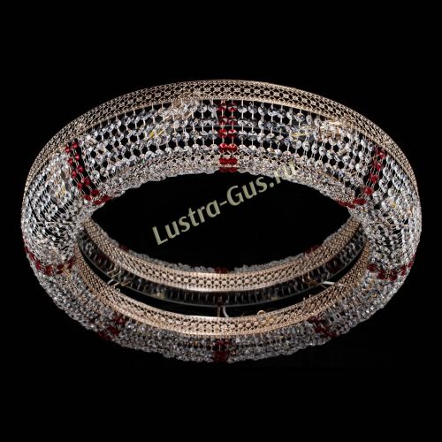 Люстра Венеция Кольцо №8 красное в Кирове Гусь Хрустальный