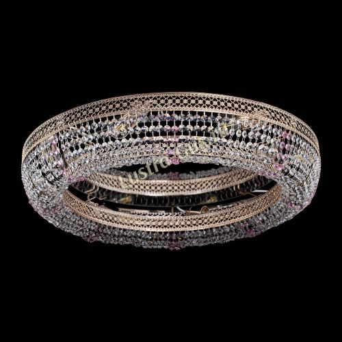 Люстра Венеция Кольцо №8 розовая в Кирове Гусь Хрустальный