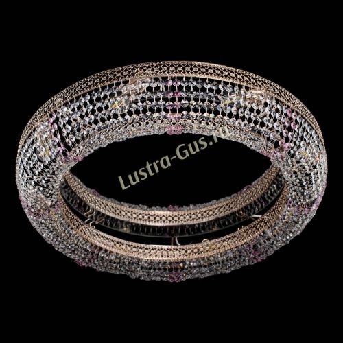 Люстра Венеция Кольцо №8 розовая в Кирове Гусь Хрустальный