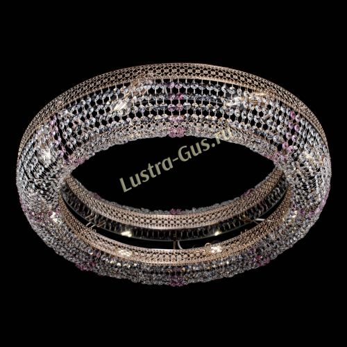 Люстра Венеция Кольцо №8 розовая в Кирове Гусь Хрустальный