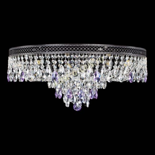 Люстра Венеция Кольцо Черная №8 фиолетовая в Кирове Гусь Хрустальный