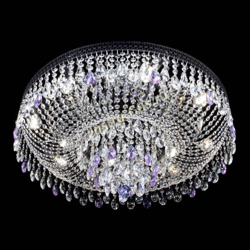 Люстра Венеция Кольцо Черная №8 фиолетовая в Кирове Гусь Хрустальный