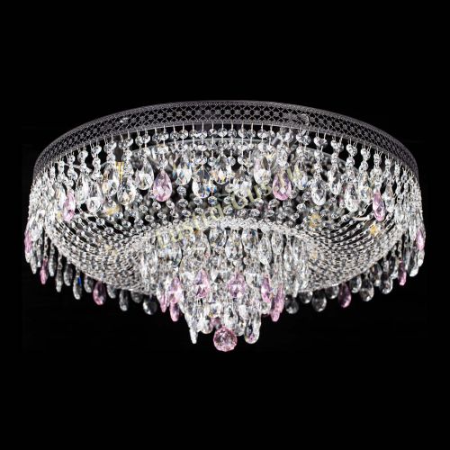 Люстра Венеция Кольцо Черная №8 розовая в Кирове Гусь Хрустальный