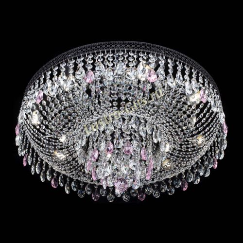 Люстра Венеция Кольцо Черная №8 розовая в Кирове Гусь Хрустальный