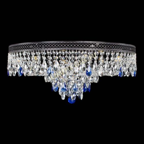 Люстра Венеция Кольцо Черная №8 синяя в Кирове Гусь Хрустальный