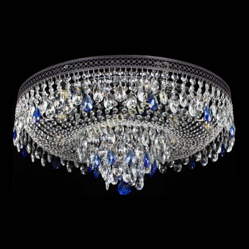 Люстра Венеция Кольцо Черная №8 синяя в Кирове Гусь Хрустальный