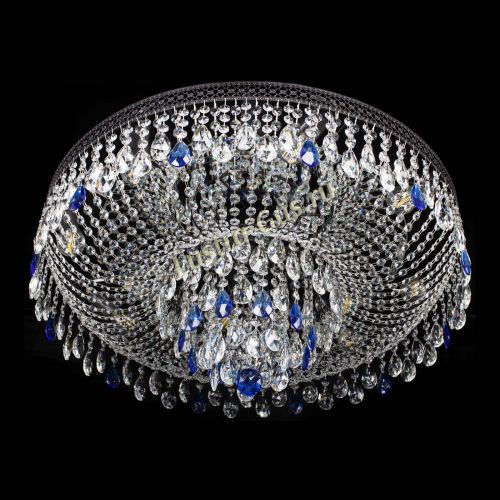 Люстра Венеция Кольцо Черная №8 синяя в Кирове Гусь Хрустальный