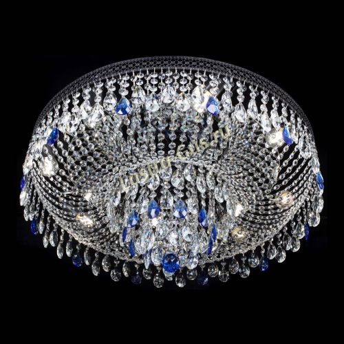 Люстра Венеция Кольцо Черная №8 синяя в Кирове Гусь Хрустальный