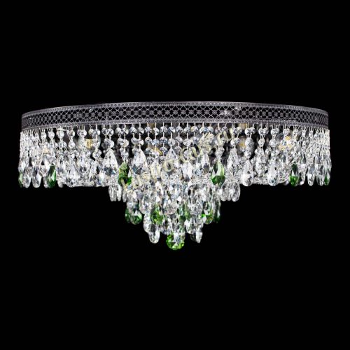 Люстра Венеция Кольцо Черная №8 зеленая в Кирове Гусь Хрустальный