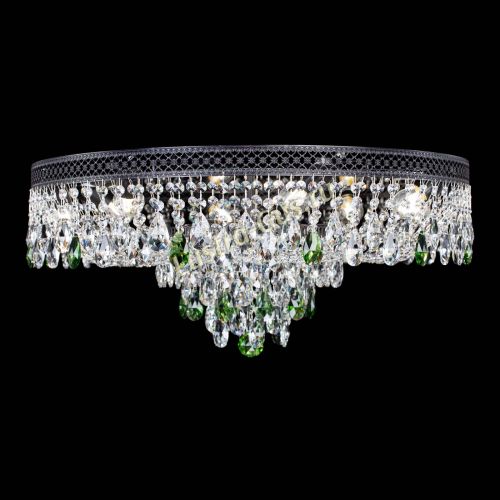 Люстра Венеция Кольцо Черная №8 зеленая в Кирове Гусь Хрустальный