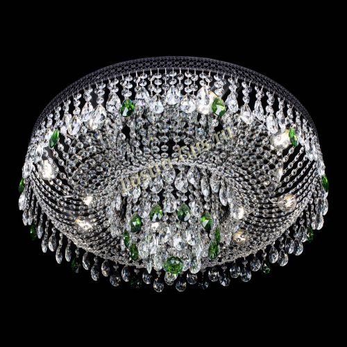 Люстра Венеция Кольцо Черная №8 зеленая в Кирове Гусь Хрустальный