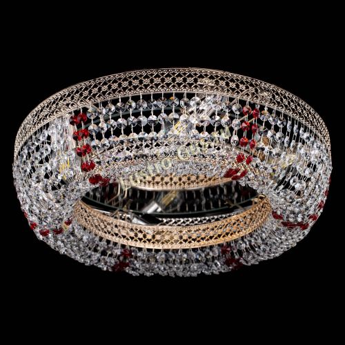 Люстра Венеция Кольцо красная в Кирове Гусь Хрустальный