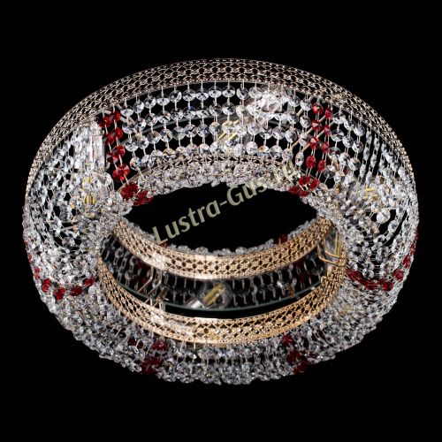 Люстра Венеция Кольцо красная в Кирове Гусь Хрустальный