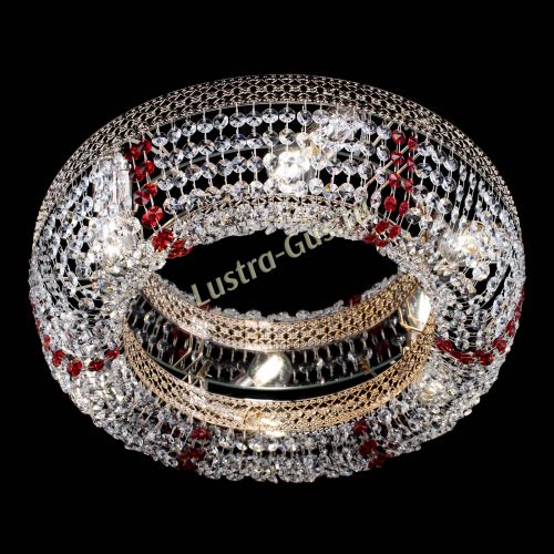 Люстра Венеция Кольцо красная в Кирове Гусь Хрустальный