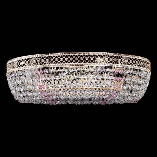 Люстра Венеция Кольцо розовая в Кирове Гусь Хрустальный