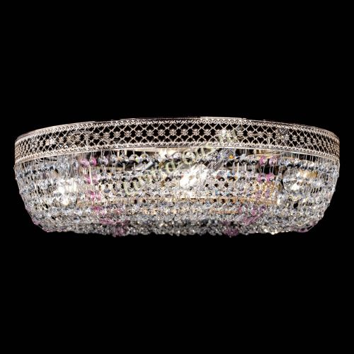 Люстра Венеция Кольцо розовая в Кирове Гусь Хрустальный