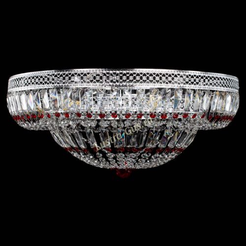 Люстра Венеция Купол пластинка 600 Красная в Кирове Гусь Хрустальный