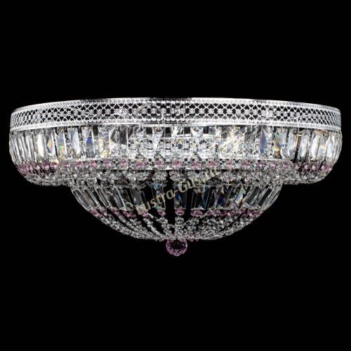 Люстра Венеция Купол пластинка 600 Розовая в Кирове Гусь Хрустальный