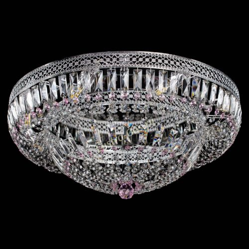 Люстра Венеция Купол пластинка 600 Розовая в Кирове Гусь Хрустальный