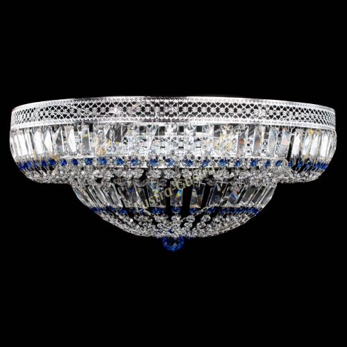 Люстра Венеция Купол пластинка 600 Синяя в Кирове Гусь Хрустальный