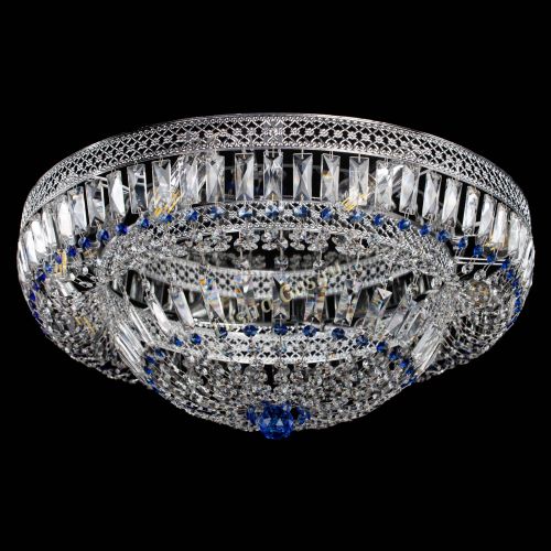 Люстра Венеция Купол пластинка 600 Синяя в Кирове Гусь Хрустальный