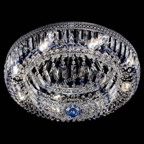 Люстра Венеция Купол пластинка 600 Синяя в Кирове Гусь Хрустальный