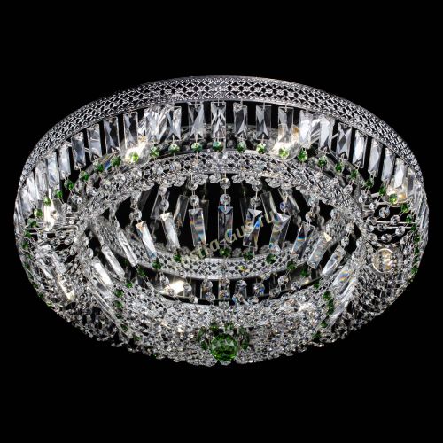 Люстра Венеция Купол пластинка 600 Зеленая в Кирове Гусь Хрустальный