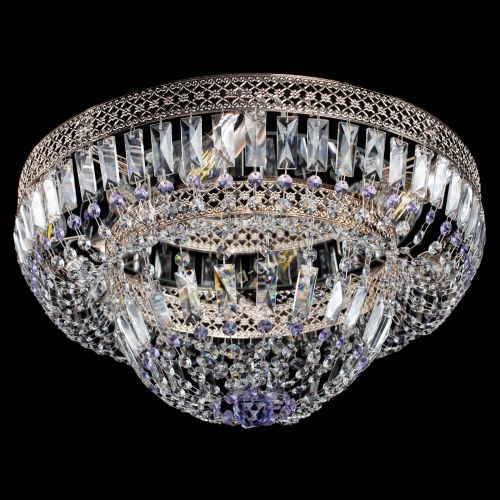 Люстра Венеция Купол пластинка Фиолетовая в Кирове Гусь Хрустальный