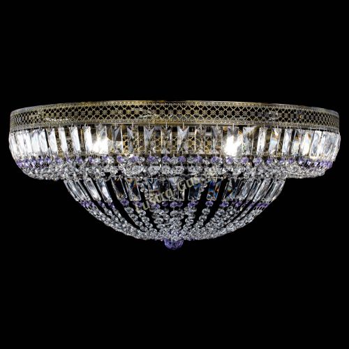 Люстра Венеция Купол пластинка под бронзу Фиолетовая в Кирове Гусь Хрустальный