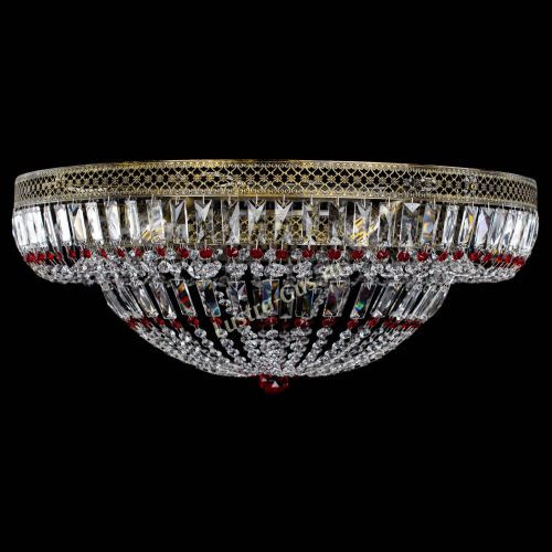 Люстра Венеция Купол пластинка под бронзу Красная в Кирове Гусь Хрустальный
