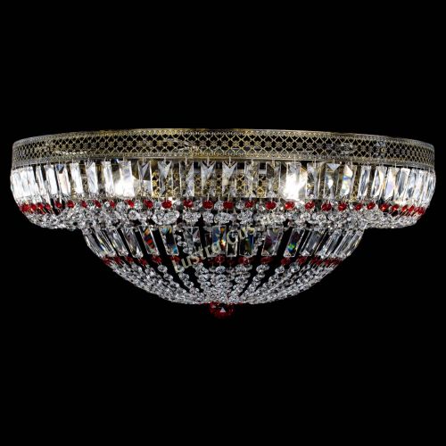 Люстра Венеция Купол пластинка под бронзу Красная в Кирове Гусь Хрустальный