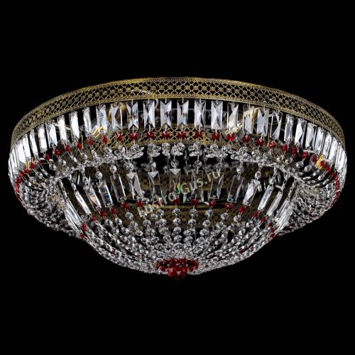 Люстра Венеция Купол пластинка под бронзу Красная в Кирове Гусь Хрустальный