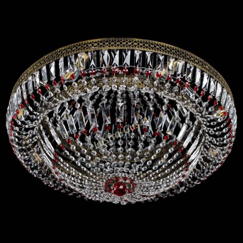 Люстра Венеция Купол пластинка под бронзу Красная в Кирове Гусь Хрустальный