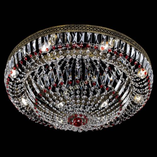 Люстра Венеция Купол пластинка под бронзу Красная в Кирове Гусь Хрустальный